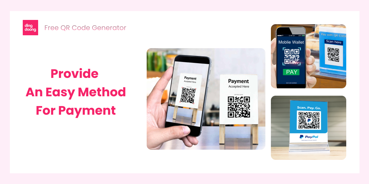 Qr codes used for making a payment